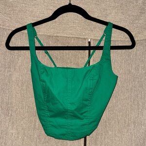 Abercrombie & Fitch XS Green Women's Corset Style Crop Top